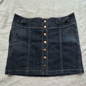 GAP Denim Mini Skirt with Button Front